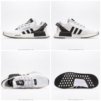 รุ่นAdidas Nmd R1 V2 - White  Black ( SIZE : 37-45 (EU) ) รองเท้าวิ่งกีฬาออกกำลังกาย รองเท้าผู้ชายและหญิง รองเท้าผ้าใบลำลอง ( จัดส่งพร้อมกล่องครบเซต )