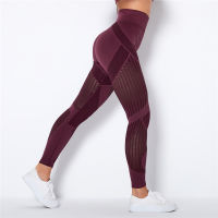 Rooftrellen 20 Spandex Hollow Mesh Leggings ผู้หญิงไม่มีรอยต่อถัก Leggings กางเกงเอวสูง Slim Push Up ฟิตเนส Leggins...