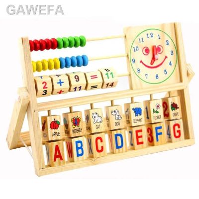 ✑♙ใส่ปากกาตัวต่อ Montessori Bayi Belajar Pendidkan Kayu Huruf Blok Manik Angka Matematika ชุด Mainan untuk Anak-Anak Hadiah Anak-Anak