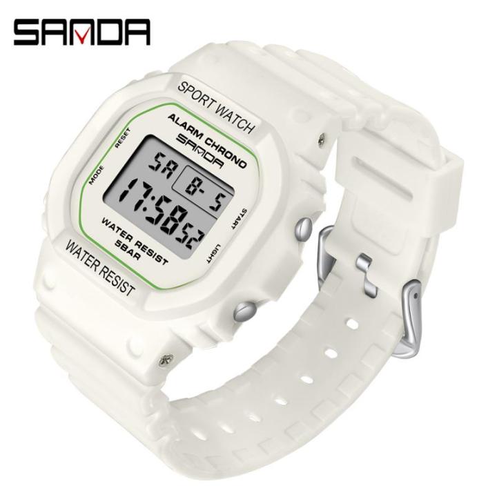 sanda-สีขาวแฟชั่นผู้หญิงนาฬิกากันน้ำ-led-นาฬิกาดิจิตอลสำหรับหญิงนาฬิกาสุภาพสตรีกีฬานาฬิกาข้อมือ-rel-gio-feminino-293