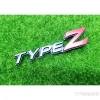 โลโก้ TYPE-Z สีโคมเมี่ยมแดง ทำจากพลาสติก สำหรับติดท้ายรถ