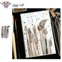 Piggy Craft metal cutting dies cut die mold Graffiti paint brush Scrapbook paper craft knife mould blade punch stencils dies