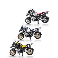 Oo 。0 1:12 BMW ADV R1250GS หล่อขึ้นรูปของเล่นโมเดลรถจักรยานยนต์รถของเล่นไฟถนนทางขรุขระและเสียง