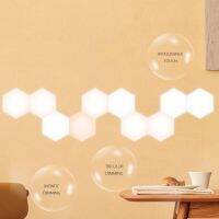 ﺴ✇☫ LED Night Light USB Charging Hexagons Quantum Lamp Dimmable Portable Decoration Honeycomb Lights Multipurpose for Home Bedroom