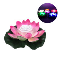 Artificial Floating Lotus Night Light LED Lotus Lamp Energy Saving Light for Garden Pool Pond Fountain Decoration