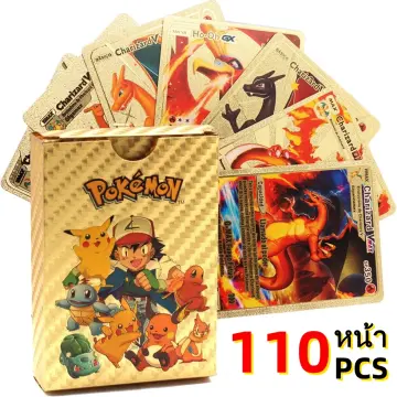 10000Spanish Pokémon Cards Metal Pokemon Letters Spanish Pokemon Iron Cards  Mewtwo Pikachu Gx Charizard Vmax Cartas