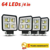 192W LED Spotlights Front Spoiler 4x4 4inch 12V 24V 64Leds Work Light For FSO Universal Truck Auto Bulbs