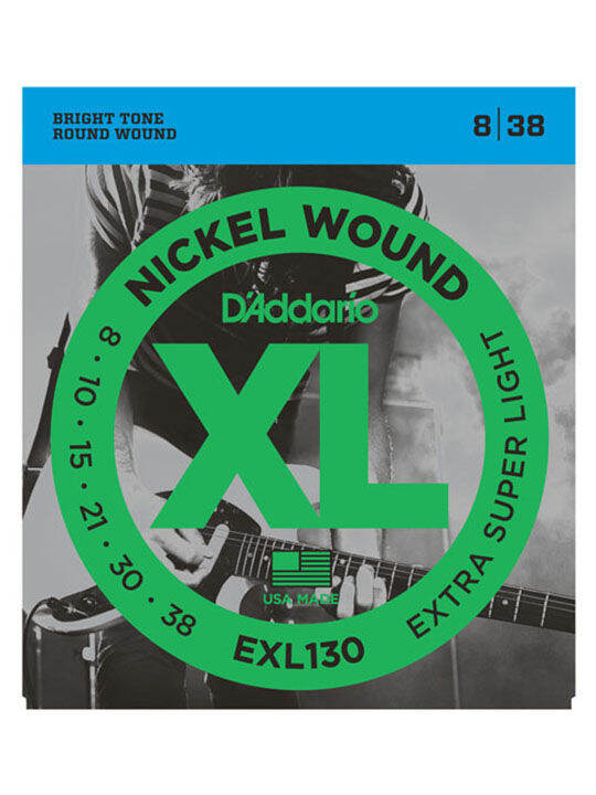 แถมปิ๊ก-สายกีตาร์ไฟฟ้า-ของแท้-daddario-เบอร์-8-38-exl130-usa