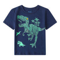 Boys Pyjamas Set Glow in The Dark Dinosaur Pjs Kids Pajama Cotton Sleepwear Dino Pj Nightwear Tops &amp; Pants Outfit Age 3-8T