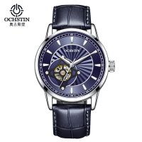 ZZOOI OCHSTIN Mens Mechanical Wristwatches Fashion Automatic Tourbillon Watch Sport Male Clock Leather Strap Winding Relogio Masculino