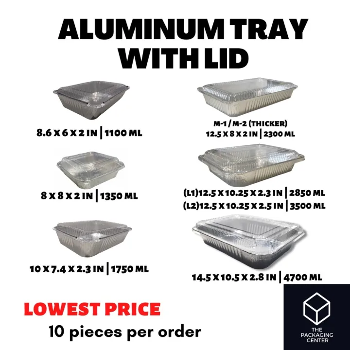 Pilosa BIG SIZES Aluminum Tray Aluminum Pan Aluminum Foil Tray 