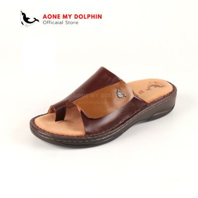 Aone My Dolphin[ลิขสิทธิ์แท้] WD55 - (พื้นส้ม)รองเท้าแตะ รองเท้าเพื่อสุขภาพ รองเท้าผู้หญิง รองเท้าหนังแท้ พื้นนุ่มใส่สบายเท้า