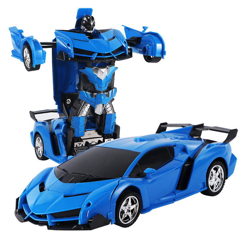 [Hot Selling] Rechargeable deformation remote control car 2 in 1 dynamic deformation car robot car Kereta Kontrol Main deformation car deformation sports car model action doll boy toy