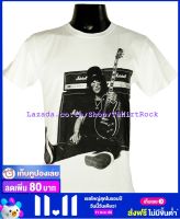 เสื้อวง SLASH สแลช ไซส์ยุโรป เสื้อยืดสีขาว วงดนตรีร็อค เสื้อร็อค  SLS8068 ส่งจาก กทม.