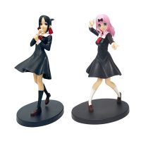 DAIVI Love Is War Shinomiya Kaguya รูป Kaguya-Sama ชุดเครื่องแบบนักเรียน Fujwara Chika Figure Kawaii เด็กผู้หญิง PVC Kaguya ภาพอนิเมะของตกแต่งโต๊ะ