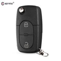 KEYYOU เคส Kunci Remote Mobil มีสายห้อยสำหรับโฟล์กสวาเกน VW MK4 B5กอล์ฟ B6 Bora Passat Golf 4 5 6 CR1616เคสกุญแจรถยนต์แบบกดปุ่ม