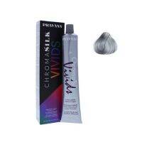 Pravana Chromasilk Vivids hair color creme 90ml - Silver สีเคลือบชนิดปราศจากแอมโมเนียมีเม็ดสีติดทนมีกลินหอม สีเงิน หรือสีเทา