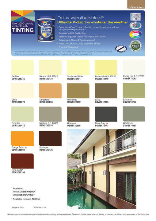 Dulux Exterior Wall Weathershield Paint Lazada