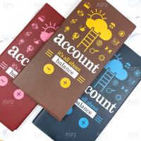 สมุดบัญชี Account Book M1200 ขนาด 130x265 มม. 70แกรม 140แผ่น สมุดลงรายการ (1 เล่ม) คละสี