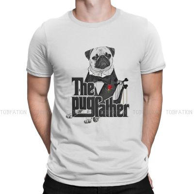 Capt Blackbone The Pugrate 100% Cotton Tshirts The Pugfather Cool Print Homme T Shirt Hipster Clothing 6Xl