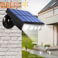 Solar Wall Light Outdoor LED Street Lamps PIR Motion Sensor Waterproof Pathway Spotlight For Patio Yard Garden 4Leds Bulbs  LEDs HIDs