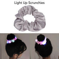 [Zeberdany] 5ชิ้น LED ประดับด้วยเลื่อม Scrunchies ฮาโลวีนแสงบริษัทโกลว์แบบพกพา E Lastics วงผม S Crunchy สำหรับคริสต์มาส