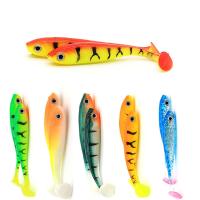 【DT】hot！ 5pcs/lot Soft Bait eyes t-tail 70mm 2.1g Wobblers Worm Fishing Silicone Artificial Jig