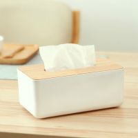 Japanese Tissue Box Wooden Cover Toilet Paper Box Solid Wood Napkin Holder Case Simple Stylish Home Car Tissue Paper Dispenser