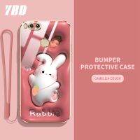 YBD เคส3D น่ารักสำหรับ A1 Xiaomi Mi 5X เคสโทรศัพท์2017เคสยอดนิยมชุบไฟฟ้าขอบตรงพร้อมฟรีสายคล้อง