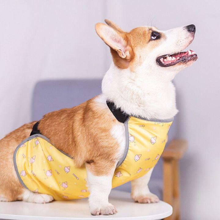 เสื้อผ้าสุนัขสำหรับสุนัข-korji-ชุดป้องกันหน้าท้องกันน้ำที่อบอุ่นสัตว์เลี้ยงสุนัขสายรัดถุงหน้าท้องสำหรับสุนัขฤดูร้อน