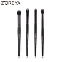 Zoreya Br 4ชิ้นชุด Kuas Rias อายแชโดว์แปรงเกลี่ยเครื่องสำอางสำหรับแต่งหน้ารอยพับเครื่องมือคอนซีลเลอร์แต่งหน้าคิ้ว