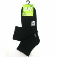 COTTON BLACK ANKLE SOCKS SCL01 3 in 1 STOKING HITAM 短黑袜