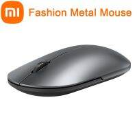 Original Xiaomi Fashion Metal Mouse 1000dpi 2.4GHz Bluetooth Dual Link Mode Optical Mini Portable Aluminum Alloy CNC Roller Basic Mice