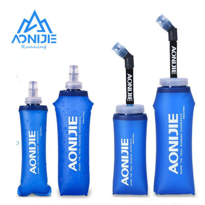 AONIJIE 2PCS 0.95 ซิลิโคนนุ่มขวดน้ำขวดกลางแจ้งกีฬาเดินทางกาต้มน้ำวิ่ง Hydration Pack กระเป๋าเสื้อกั๊ก250ML-600ML