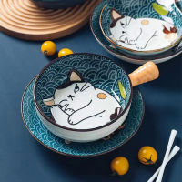 Japanese Style Ceramic Dessert Sauce Dish Tableware Creative Cute Cartoon Cat Pattern Water Drop Shape Fruit Sushi Plates