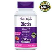 HCMViên ngậm hỗ trợ mọc tóc Natrol Biotin 5000 mcg. 250 Fast Dissolve