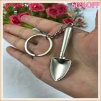 1 piece Shovel Keychains Metal Spade Keyrings Chains Keyfob Souvenir Trinket Tools