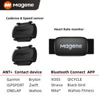 Magene H64 Monitor รอบ Dual Mode ANT Bluetooth Sensor พร้อมสายคล้องคอสำหรับ Wahoo Garmin Bryton XOSS จักรยานคอมพิวเตอร์