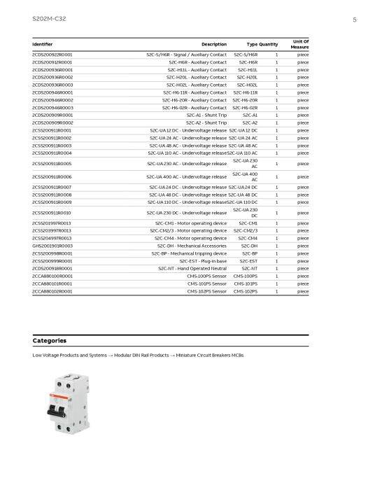 abb-s202m-c32-เมนเซอร์กิตเบรกเกอร์-32-แอมป์-2-โพล-10ka-abb-system-m-pro-32a-mcb-mini-circuit-breaker2p-breaking-capacity-10-ka-s202m-c32