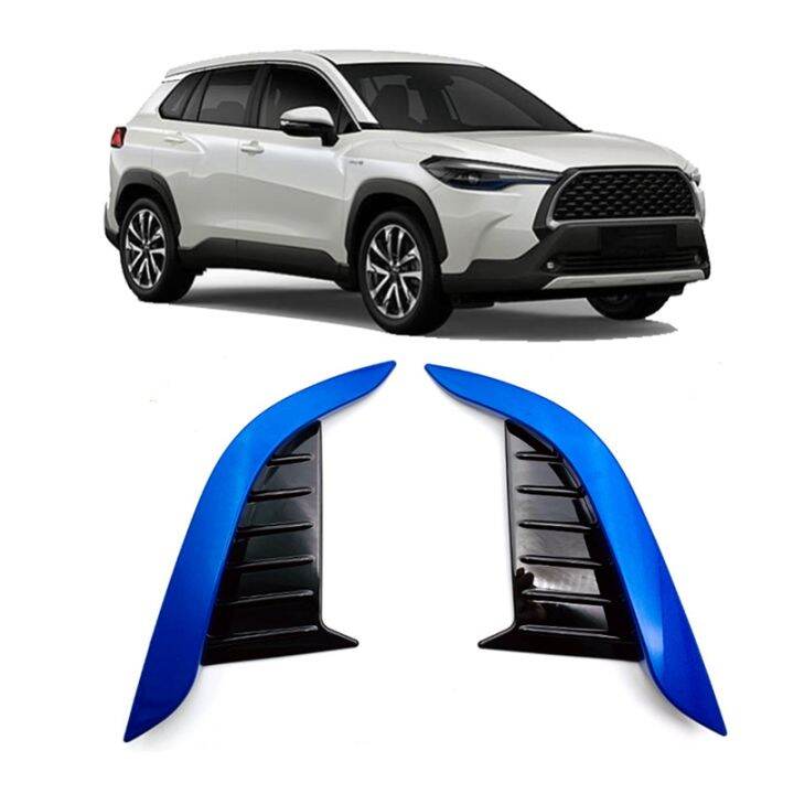 for-2020-2021-abs-chrome-blue-front-fog-light-lamp-bezel-cover-trim-exterior-garnish