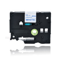 1 Pack TZe-233 TZe233 P Touch Label Maker Tape, TZ-233 TZ233 Laminated White Tapes, Compatible Brother P-Touch Cube PT-D600 PT-H107B PT-H110 PT-D210 Blue Print on White 0.47 Inch (12mm) x 26.2 Feet (8m)