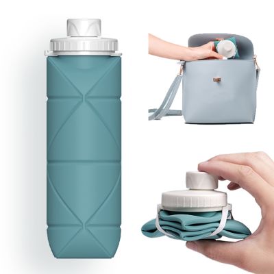 【jw】♤❁  Collapsible Bottles Leakproof Reusable BPA Silicone Bottle for Sport Gym Camping Hiking