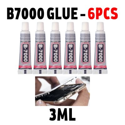 【LZ】 Tela sensível ao toque do telefone móvel super cola b7000 3ml adesivo diy diy ponto de reparo jóias com diamantes vidro 6pcs