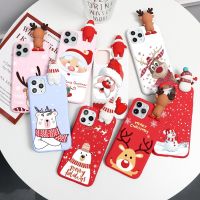 For Samsung Galaxy A53 A13 A12 A21S A22 A31 A32 A40 A50 A51 A52 A70 A71 A72 S22 S21 Ultra S20 FE S10 Plus 3D Doll Christmas Case Electrical Safety