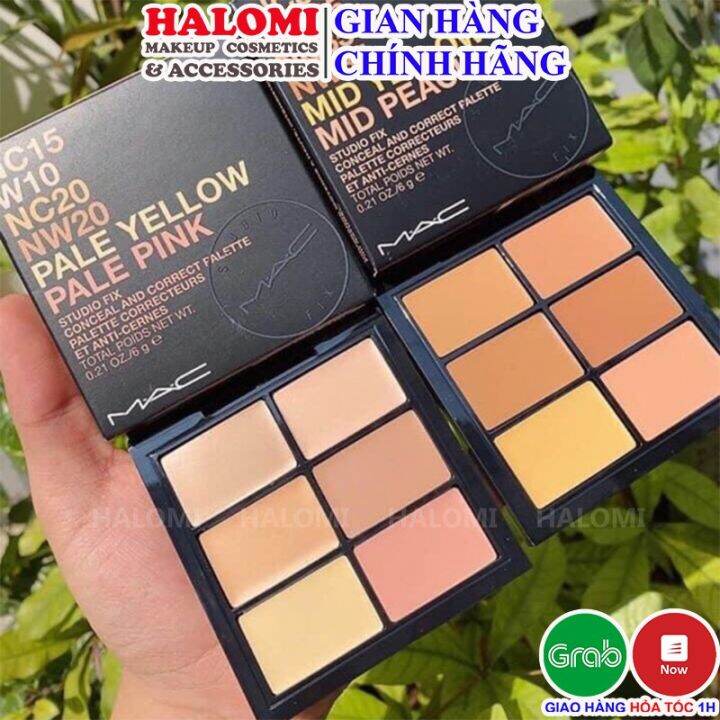 Bảng Che Khuyết Điểm MAC Studio Conceal And Correct Palette 6 Ô chính hãng  HALOMI 2 tone màu HALOMI STORE 