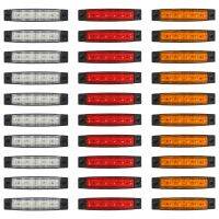 【LZ】☒☊❁  Caminhão Trailer Side Marker Indicator Light Carro Signal Brake Rear Warning Tail Lights LED 12V 24V Auto Lâmpada 10 Pcs