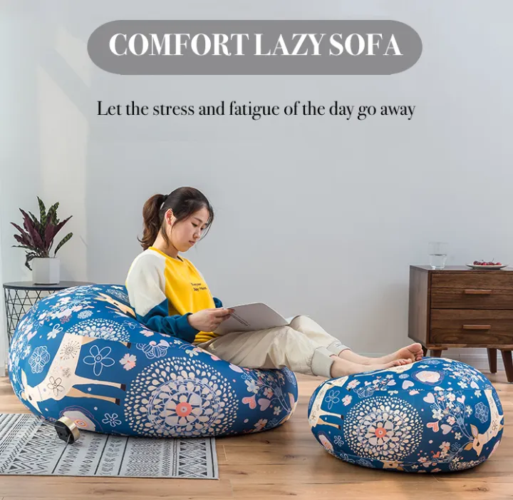Beanbag Sofa Chairs New Cartoon with filling beans and Cover option | Sofa Bean  bag Chair Stretch elastic beanbags soft material gift Chair sofa | Lazada  Singapore