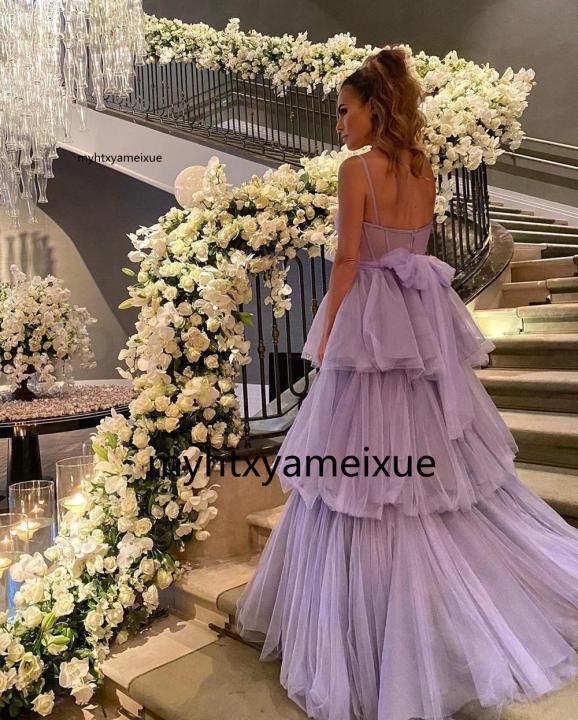 cke-cwwartsexy-lavender-a-line-tulle-long-luxury-prom-dresses-2023-layered-skirt-evening-gowns-spaghetti-straps-bow-sash-womens-party-dress