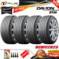 185/60R15 DAYTON by Bridgestone รุ่น DT30  4 เส้น (ยางใหม่ปี2023) แถมจุ๊บลมยางแท้ 4 ตัว + เกจเหลือง 1 ตัว (ยางรถยนต์ ยางขอบ15)