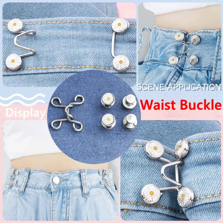 【COD&Ready Stock】 Nailfree Waist Buckle Removable Jeans Pants Size